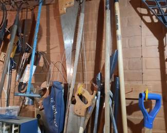 Many tools and  workshop supplies.