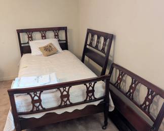 Antique twin Mahogany Beds