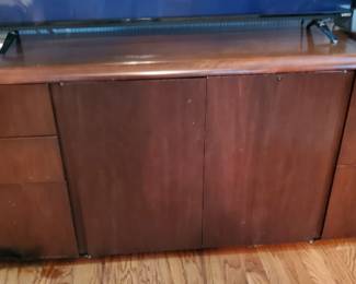 Compute Desk with filing drawers.