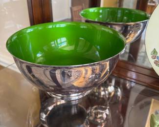 Reed and Barton Green Silverplate Bowl