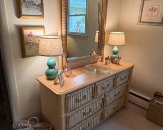 WICKER & MAPLE DRESSER
