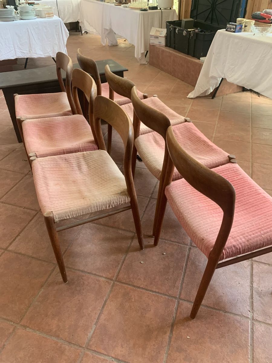Set of 7 Model 75 Niels Moller Dining Chairs