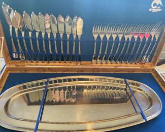 Mid Century Dessert Set. Made in Italy