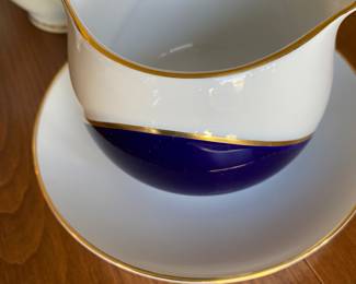 Heinrich Scht Kobalt Germany Gravy Boat.Underplate