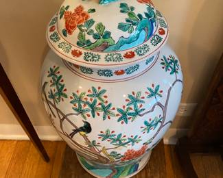 Frederick Cooper Floor Vase, Lion Foo Lid