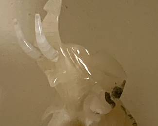 Vintage Onyx Lucky Elephant Statue
