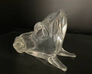 Licio Zanetti Abstract Murano Glass Frog Sculpture