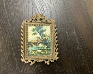 Brass Metal Framed Picture