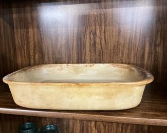 Pampered Chef Family Heritage Stoneware Large Roaster Pan