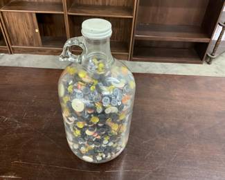 Glass Jug of Buttons