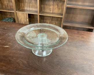 Anchor Hocking Glass Pedestal Cake Stand