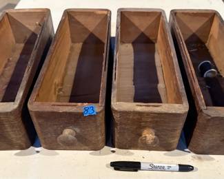 Sewing machine drawers. 