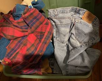 Levis and men's workwear. 