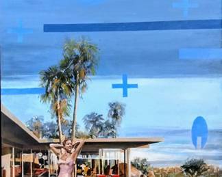 Jeff Fleming Palm Springs painting. 36 x 25.