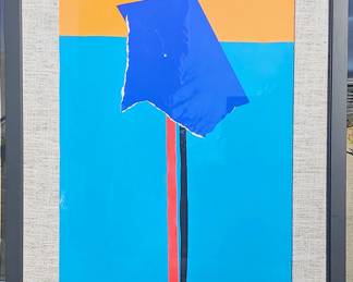 Emerson Woelffer torn paper collage. 1970s.