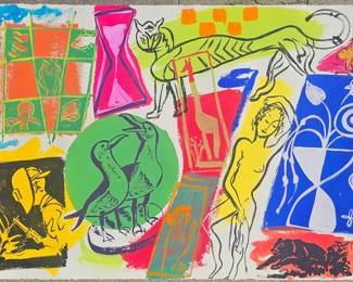 Kim MacConnel gouache 30 x 22.