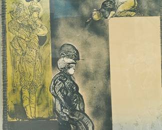 Jose Luis Cuevas 30 x 22 signed lithograph.