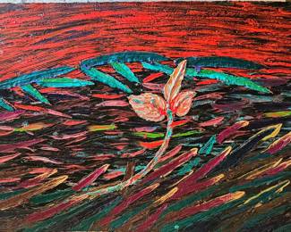 Robin Mitchell oil on paper.