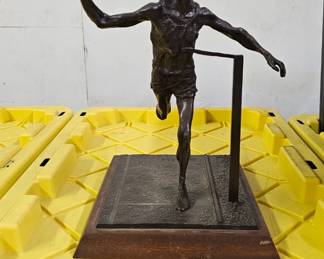 Bronze sculpture signed and dated 84. Possibly done for Los Angeles Olympics.