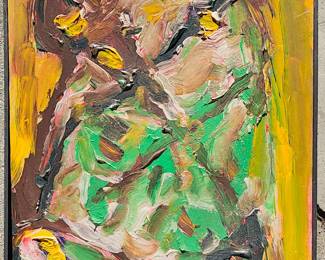 Abstract oil on canvas..