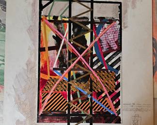 Stephen Grossman mixed media painting.