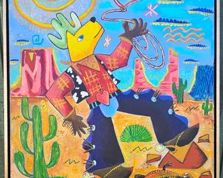 Joe Monroe acrylic on canvas.