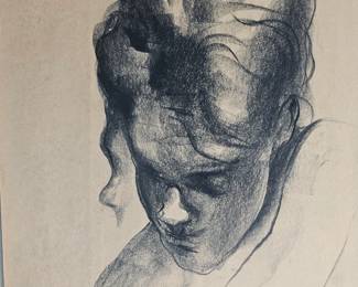 Emil Kosa Jr charcoal drawing.