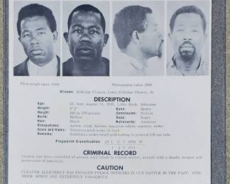 Rare Black Panther wanted poster.