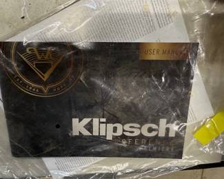 Klipsch floor speakers. 