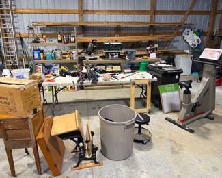 Exercise equipment. Bike. Treadmill. 