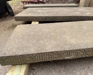 Cement benches and table. Buy the set or separately. Call Lynn for early sell. 402-350-9677. They are heavy and in good shape. No cracks. 