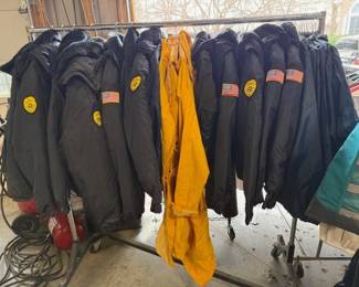 Heavy winter Security jackets.