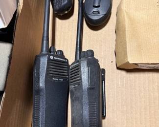 Motorola two-way radios. 