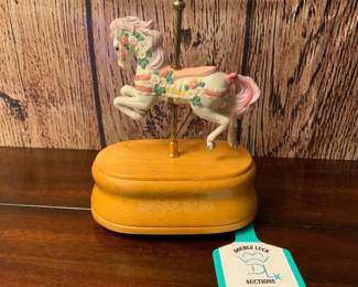 Vintage Carousel Horse Music Box
