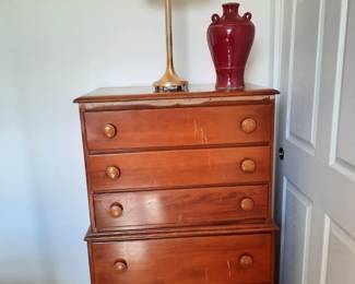 Tall solid wood dresser