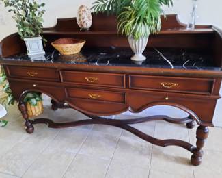 Marble top buffet