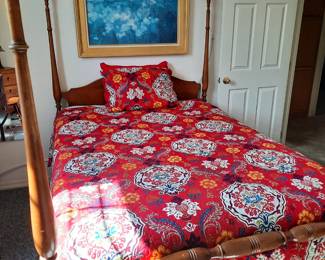 Vintage 4 poster bed frame, mattress not included