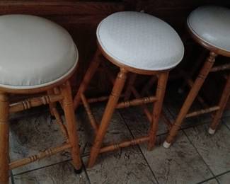 Padded Seat Wood Stools