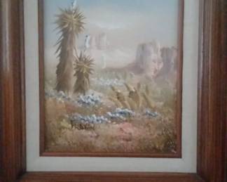 Beautiful Framed Painting of the Arizona Desert.