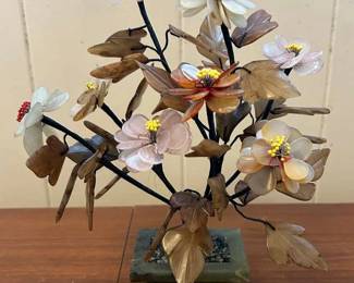 PPE276- Handcrafted Polished Stone Flower Arrangement