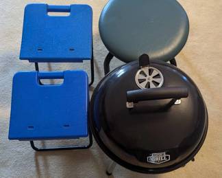 PPE024-New Hibachi and Three Stools