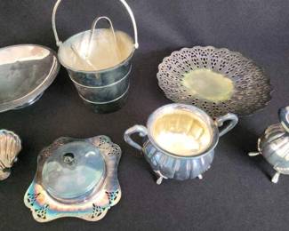 PPE031 - Vintage Silver-Plate Ice Bucket and More