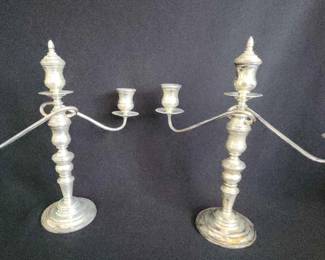 PPE085 - Vintage Sterling 3-Arm Candelabra 