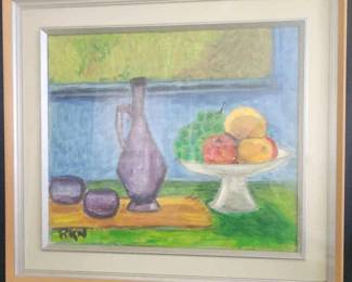 PPE115 - Framed Still Life Oil On Canvas #2