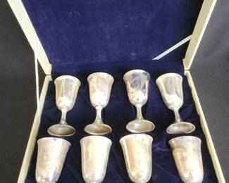 PPE073 - Silver Plated Goblet Set with Case 