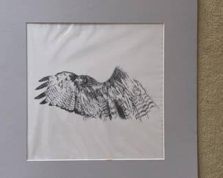 PPE293 Black White Sketch Of Eagle 