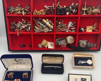 PPE421-Huge Vintage Men’s Jewelry Lot