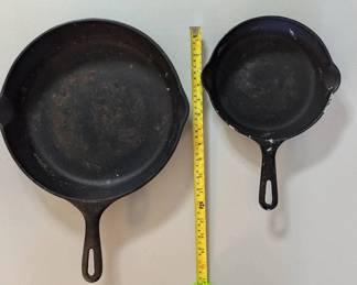 PPE062-Two Cast Iron Skillets