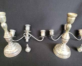 PPE072 - Pair Of Matching Sterling Candelabras