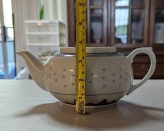 PPE155 Two Tea Sets with Accessories Rice Pattern - SEE Photos